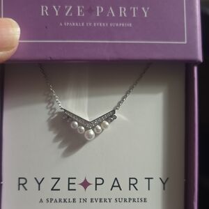 New With Box Ryze Sterling Silver Necklace.